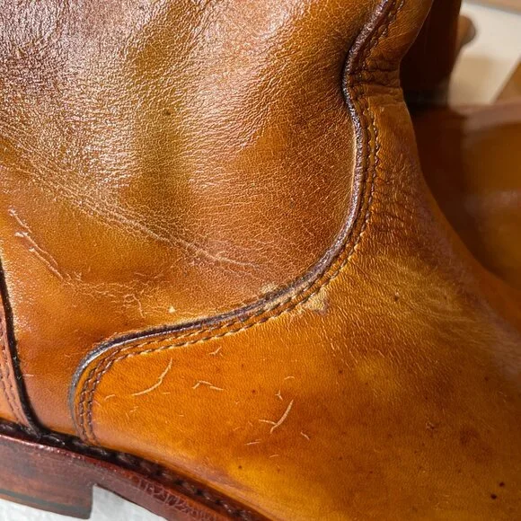 BED STU Tess Distressed Leather Riding Boots Size 8 - Picture 11 of 16